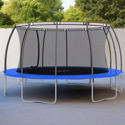 Round 488Cm Trampoline Set for Adults & Kids - 150Kg Weight Capacity, Safe Play Equipment