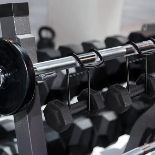 1Piece Dumbbell Spotter Hooks Hangers Hold up 225LB Heavy Power Dumbbells Rack Attachments Safety Connector for Dumbbell Press