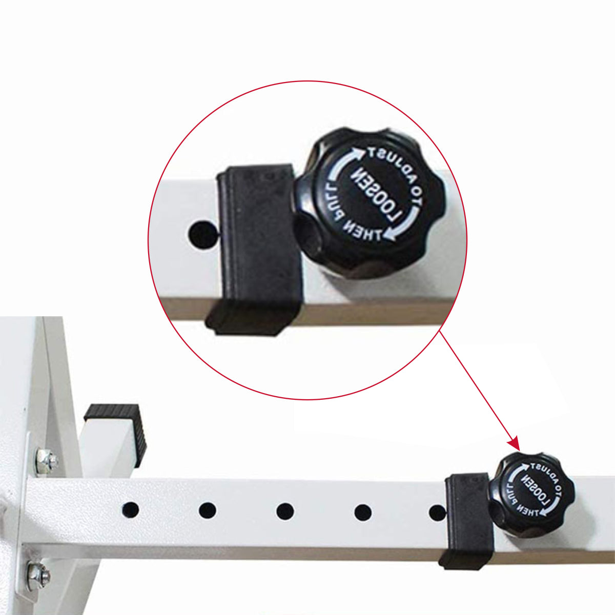 Adjustable Barbell Rack Squat Stand Pair Weight Lifting Bench Press Home Gym UK