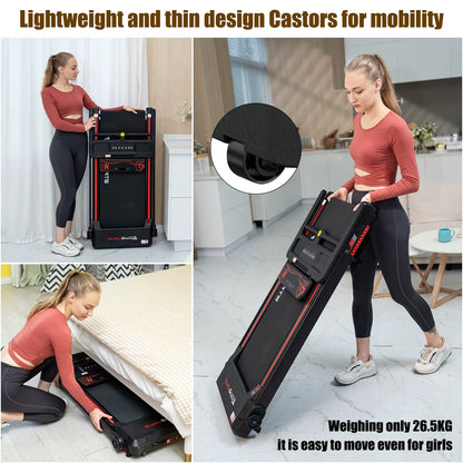 Folding Treadmill, Foldable Treadmill, Treadmills for Home, 2 in 1 Folding Portable Treadmill for Home Office