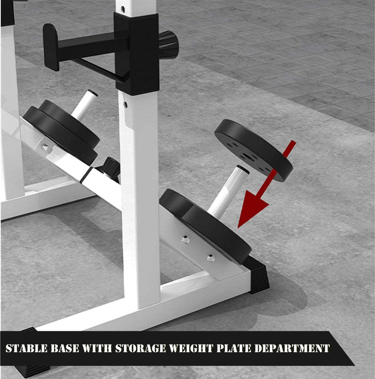 Adjustable Barbell Rack Squat Stand Pair Weight Lifting Bench Press Home Gym UK