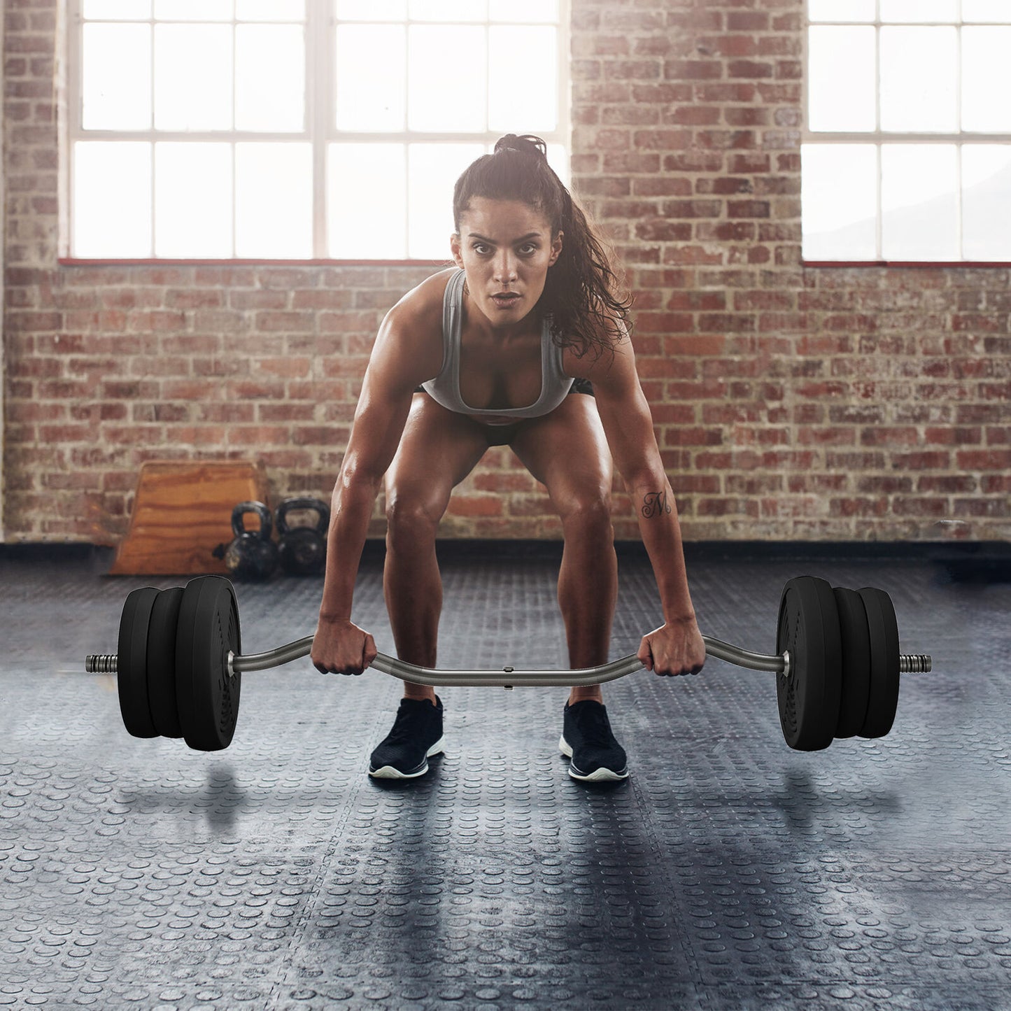 25Kg Adjustable Barbell Weights Set for Home Gym Strength Training