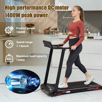 Folding Treadmill, Foldable Treadmill, Treadmills for Home, 2 in 1 Folding Portable Treadmill for Home Office